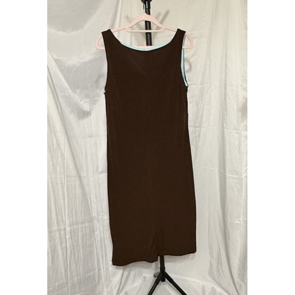 NWT  B. MOSS  STRETCH Brown Sleeveless DRESS Size 10 Made In‎ USA 100% Polyester - Picture 10 of 10